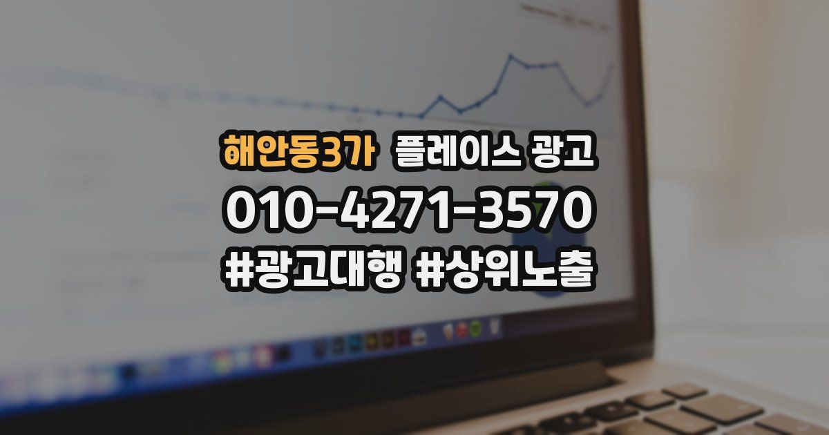 해안동3가 플레이스 광고