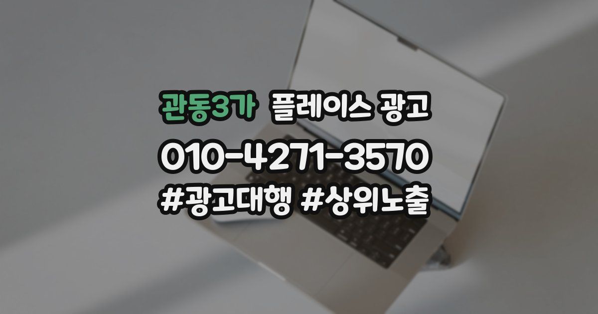 관동3가 플레이스 광고