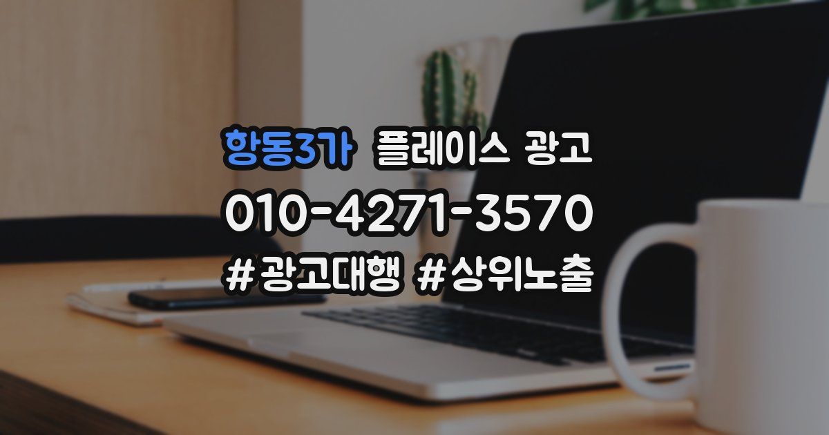 항동3가 플레이스 광고