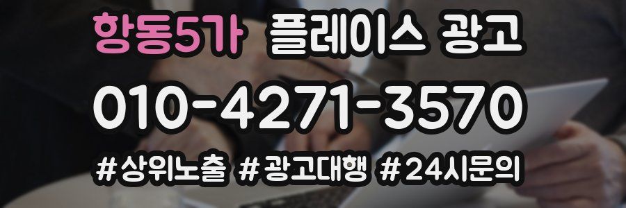 항동5가 플레이스 광고