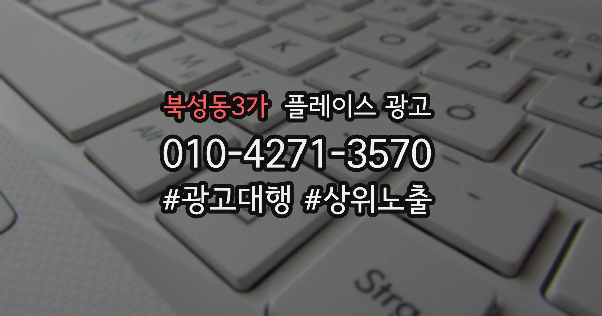 북성동3가 플레이스 광고