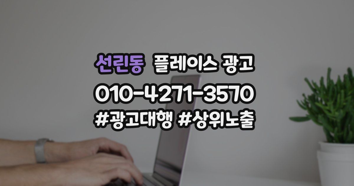 선린동 플레이스 광고