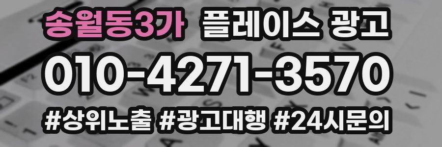 송월동3가 플레이스 광고