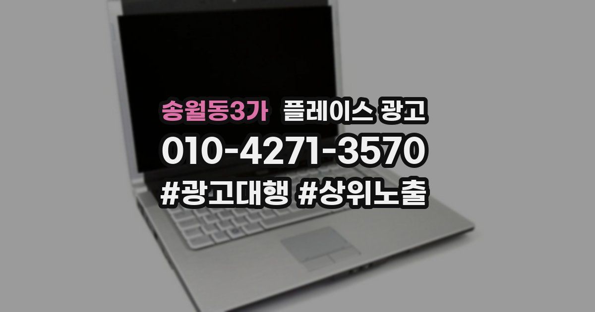 송월동3가 플레이스 광고