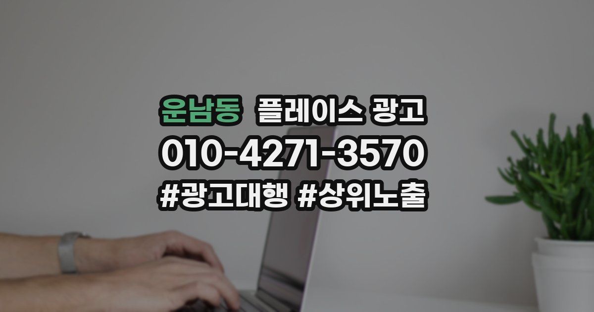 운남동 플레이스 광고