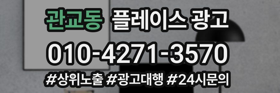 관교동 플레이스 광고