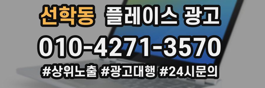 선학동 플레이스 광고