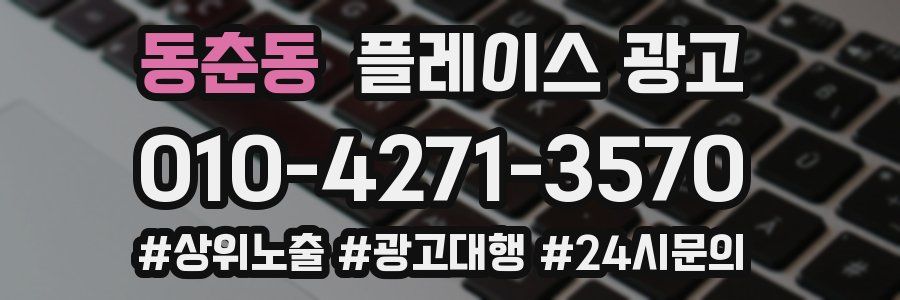 동춘동 플레이스 광고
