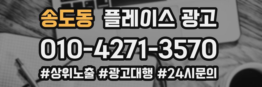 송도동 플레이스 광고
