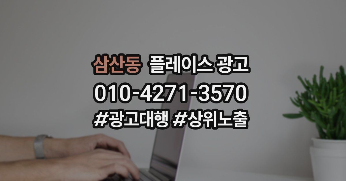 삼산동 플레이스 광고