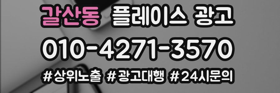 갈산동 플레이스 광고