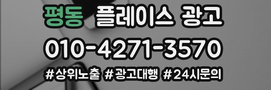 평동 플레이스 광고