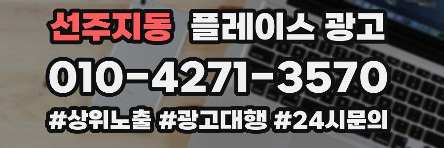 선주지동 플레이스 광고