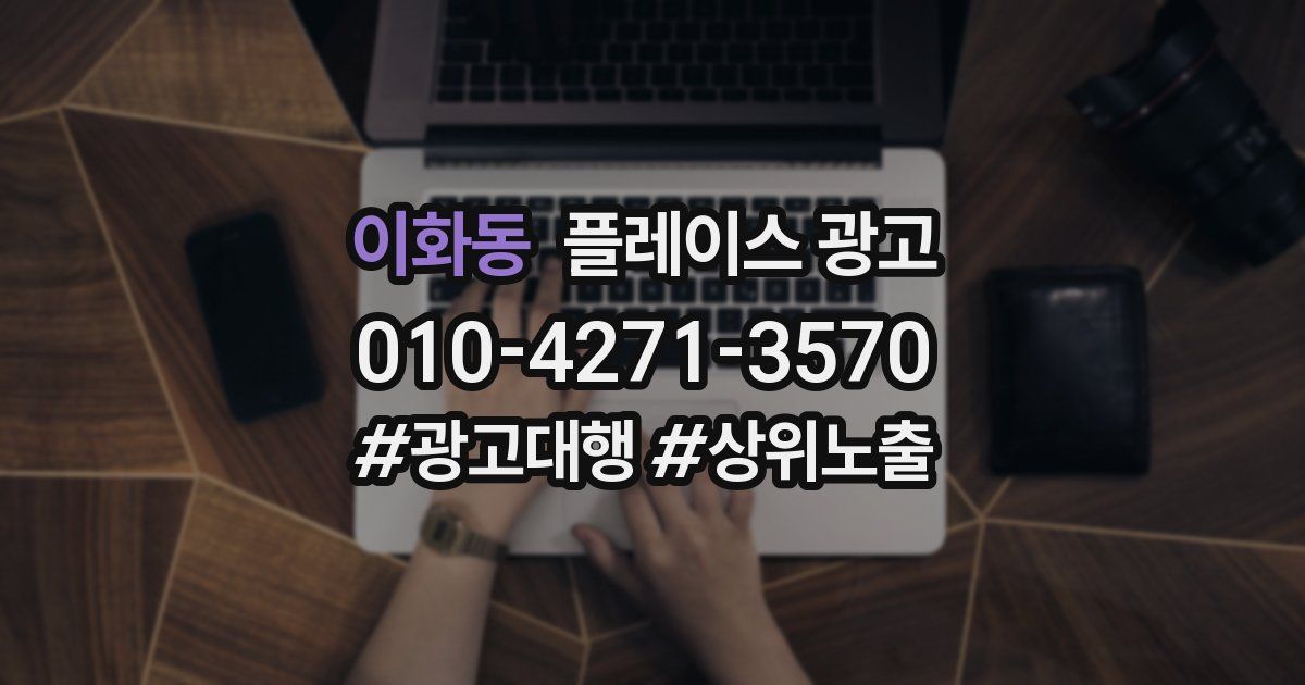 이화동 플레이스 광고