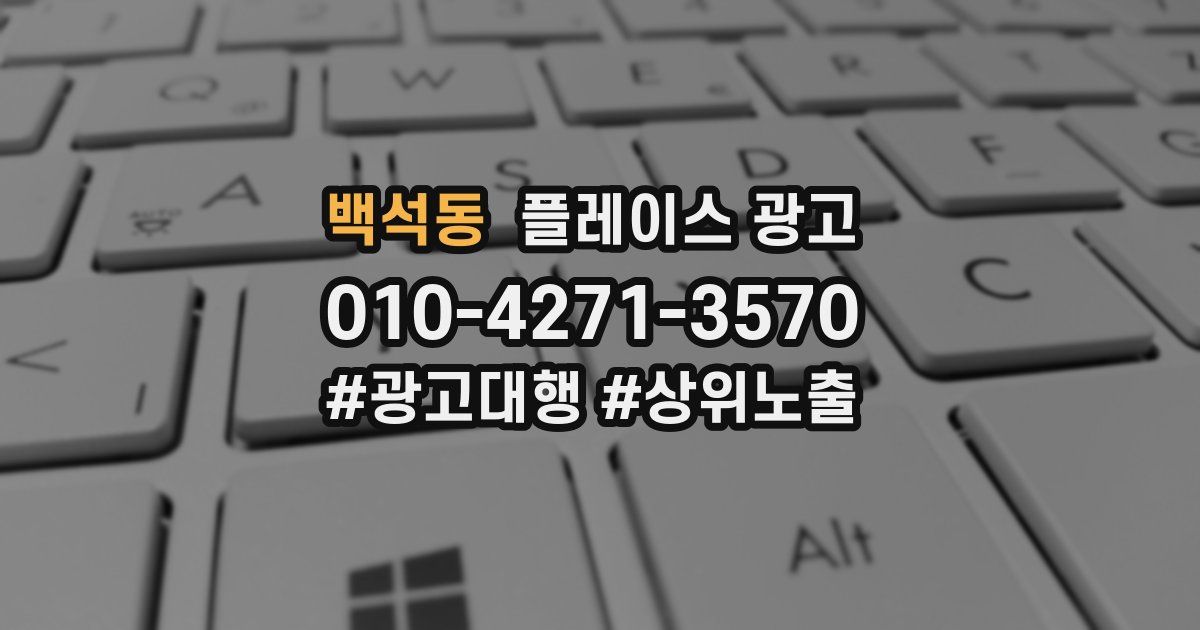 백석동 플레이스 광고