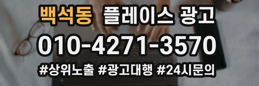 백석동 플레이스 광고