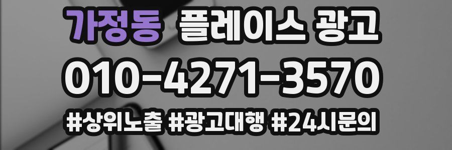 가정동 플레이스 광고