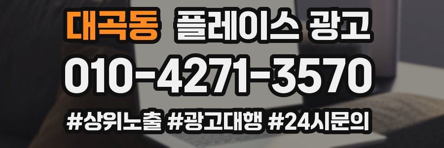 대곡동 플레이스 광고