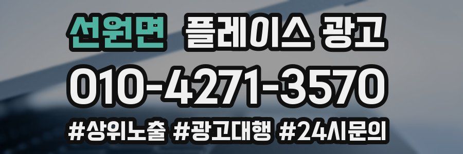 선원면 플레이스 광고