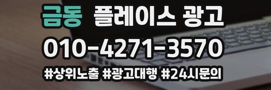금동 플레이스 광고
