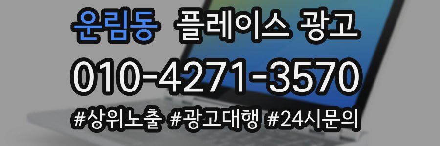 운림동 플레이스 광고