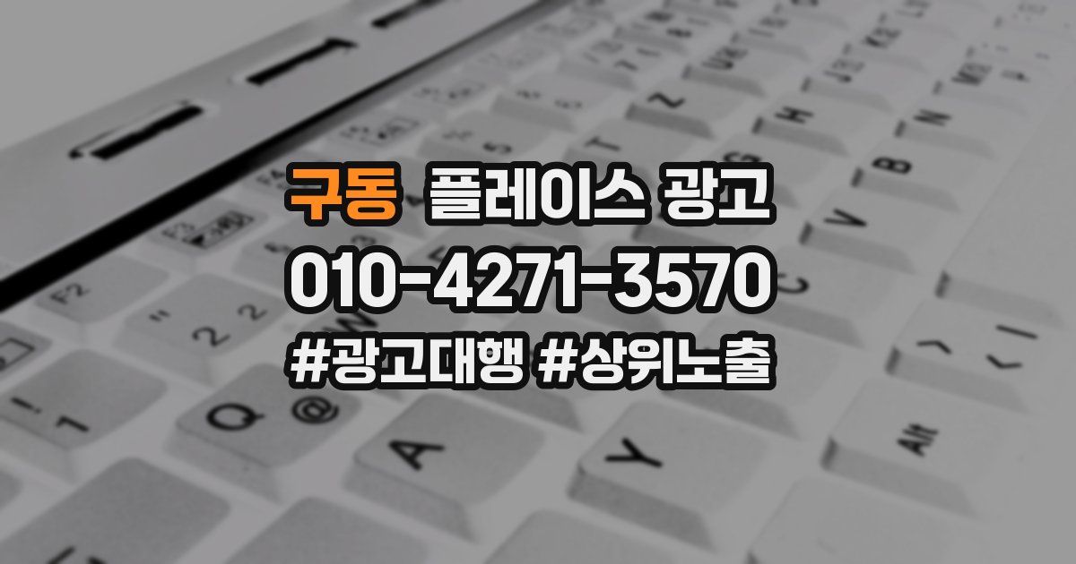 구동 플레이스 광고
