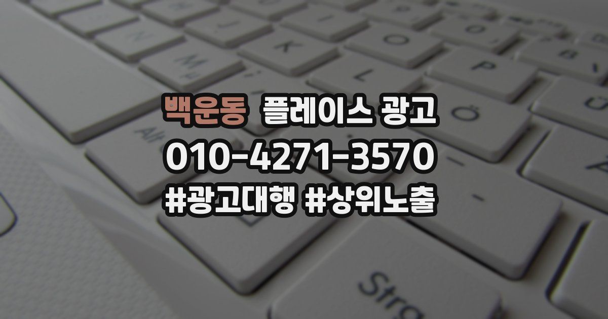 백운동 플레이스 광고