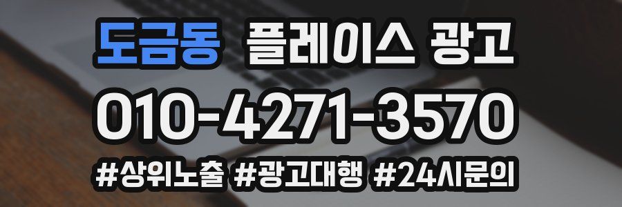 도금동 플레이스 광고