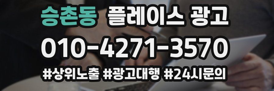 승촌동 플레이스 광고