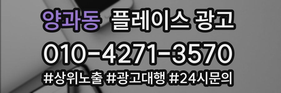 양과동 플레이스 광고