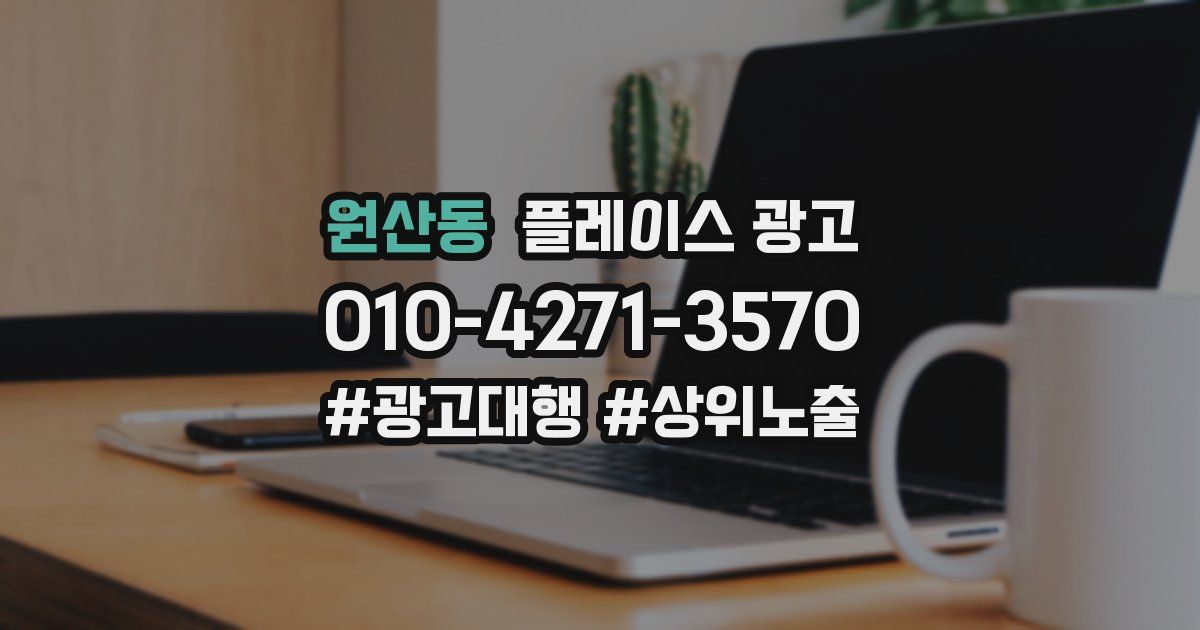 원산동 플레이스 광고