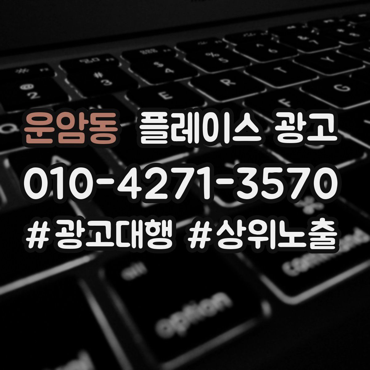 운암동 플레이스 광고