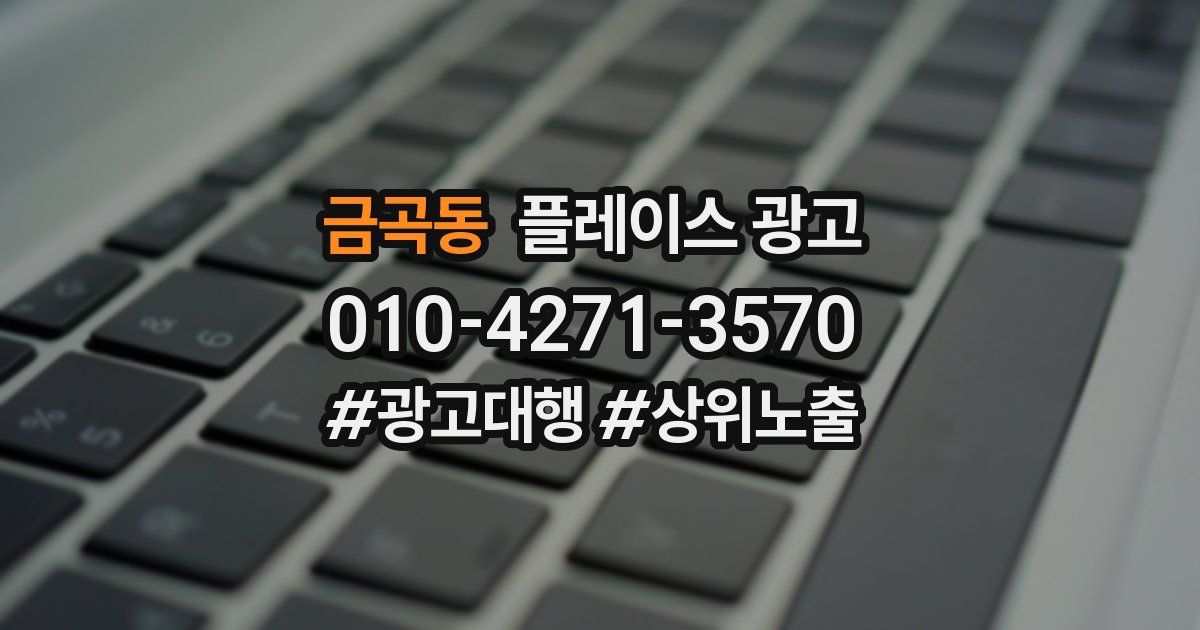 금곡동 플레이스 광고
