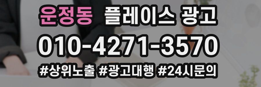 운정동 플레이스 광고