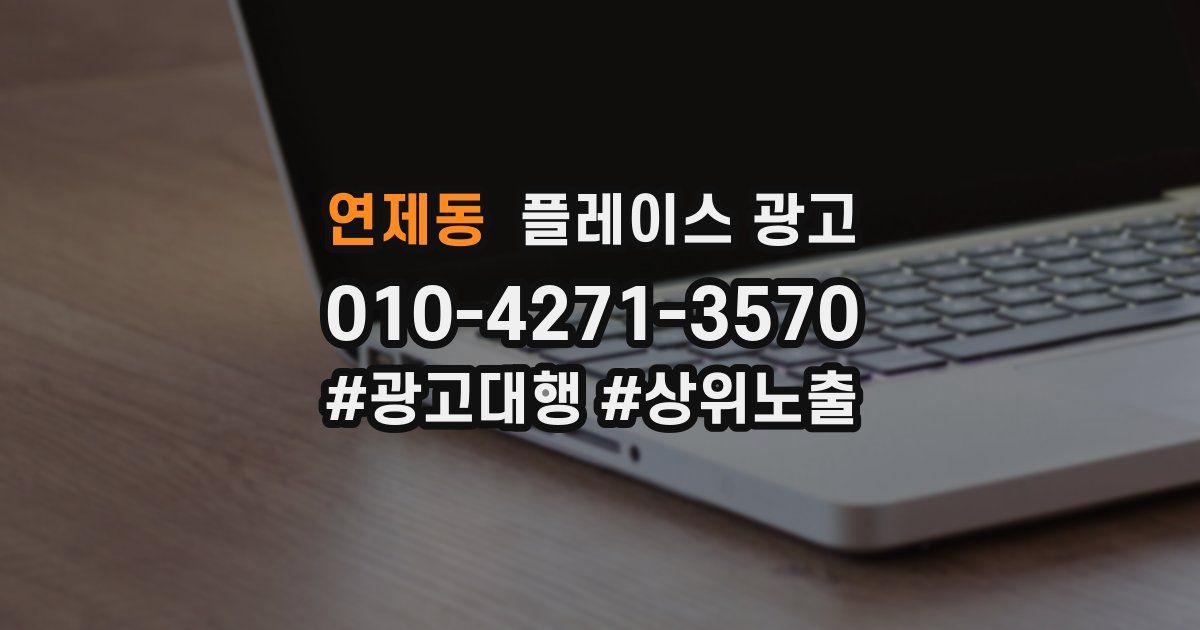 연제동 플레이스 광고