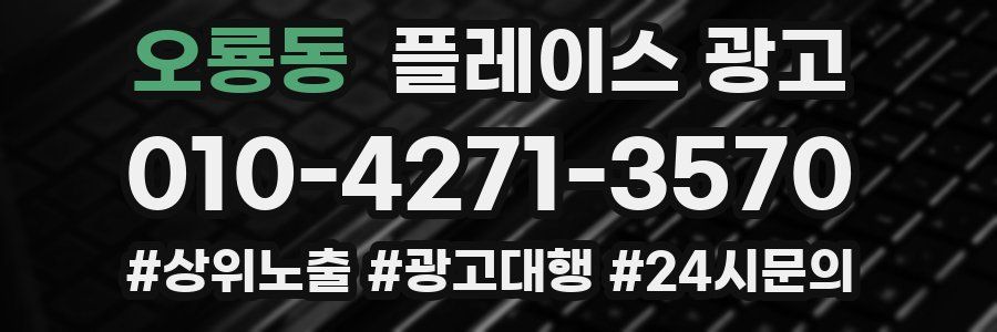 오룡동 플레이스 광고