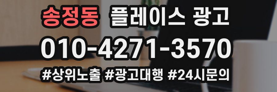 송정동 플레이스 광고