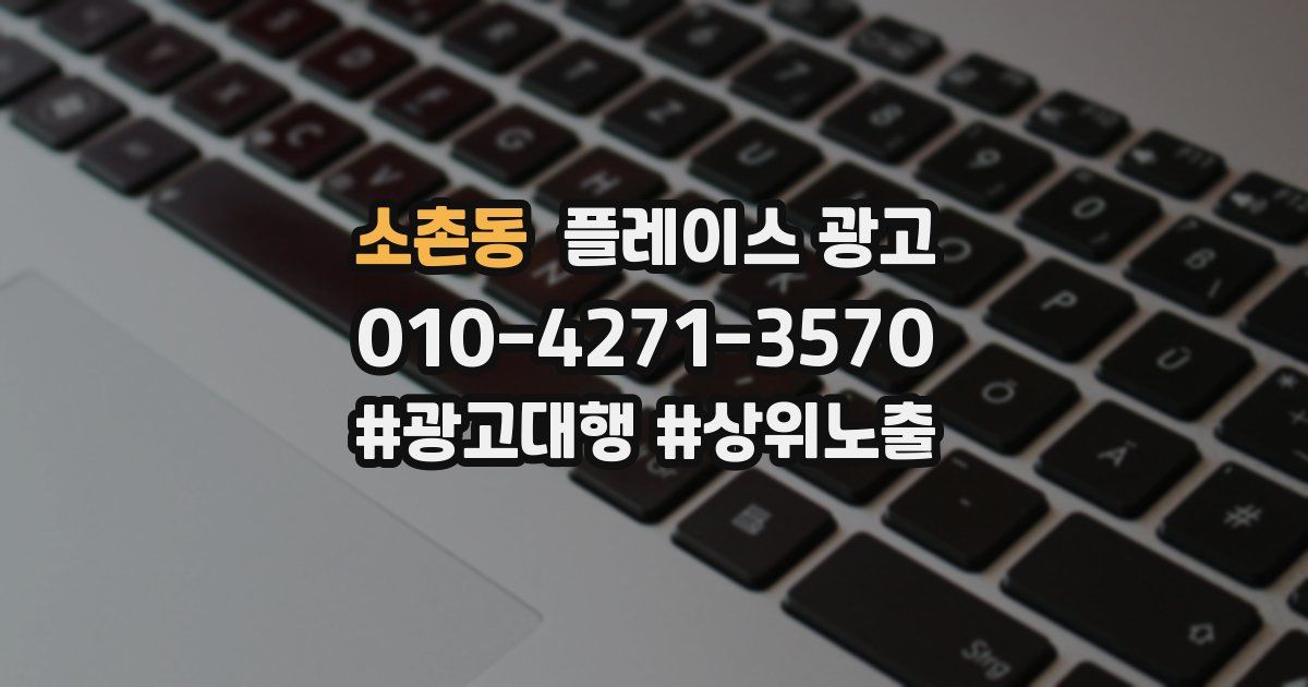 소촌동 플레이스 광고