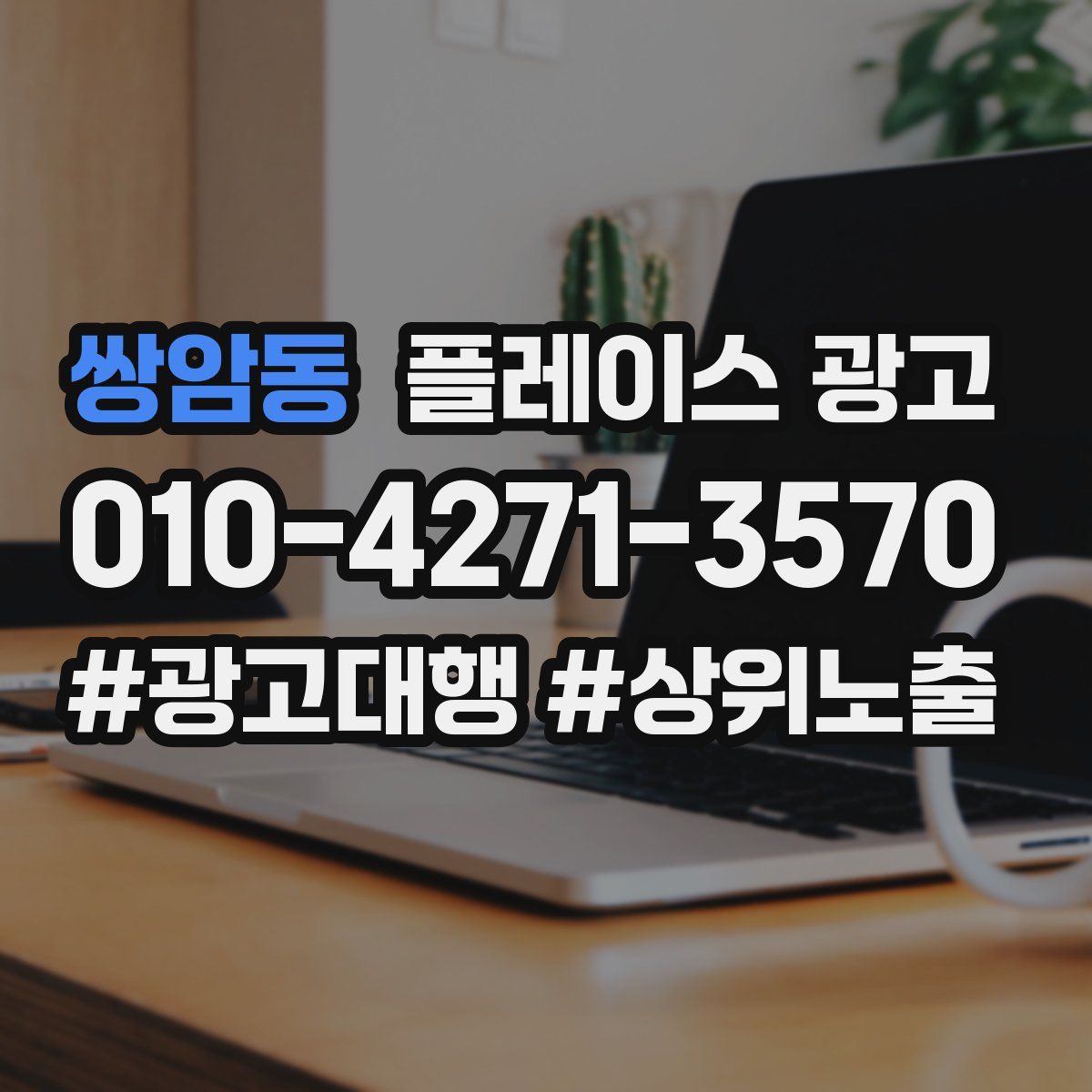 쌍암동 플레이스 광고