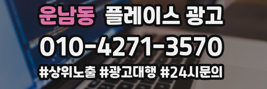 운남동 플레이스 광고