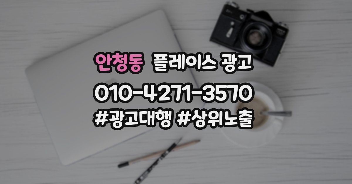 안청동 플레이스 광고