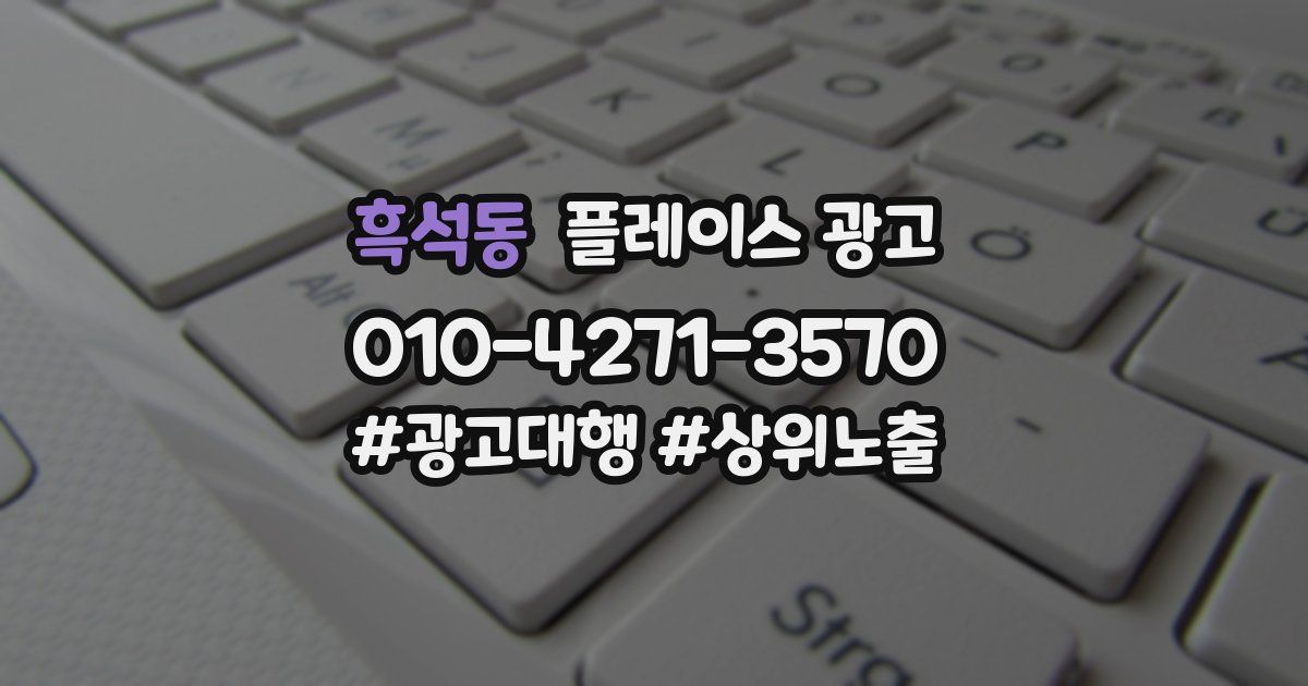 흑석동 플레이스 광고