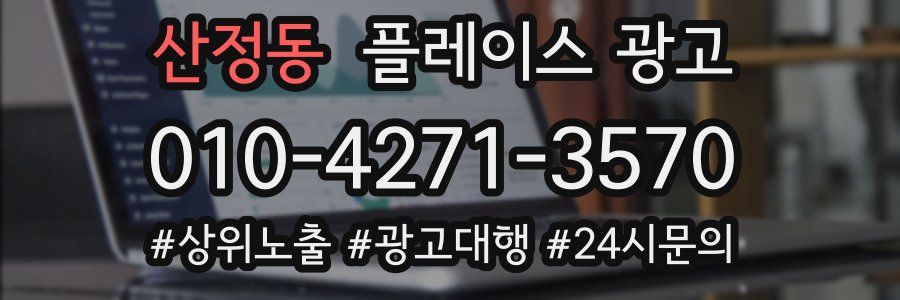 산정동 플레이스 광고