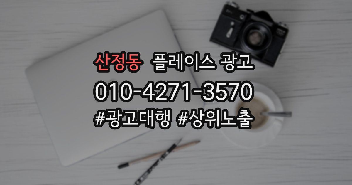 산정동 플레이스 광고