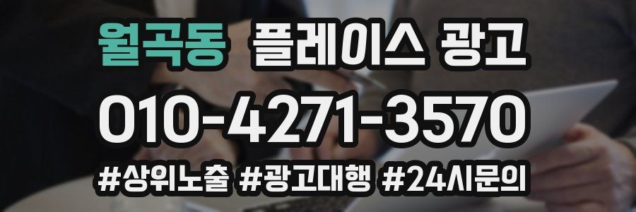 월곡동 플레이스 광고