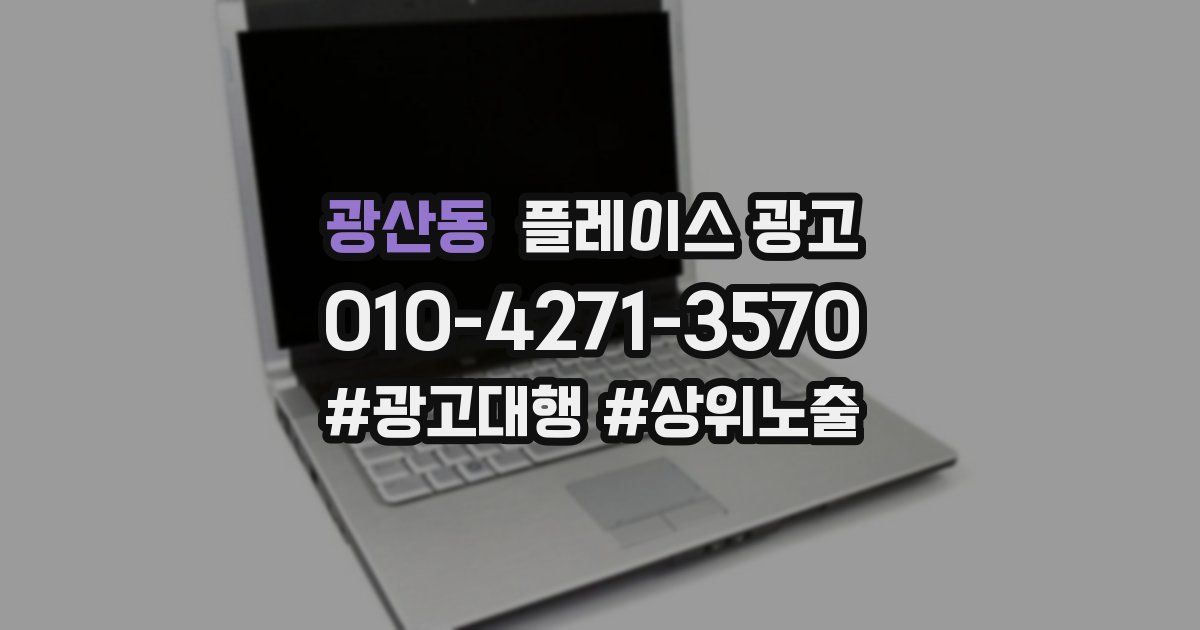 광산동 플레이스 광고