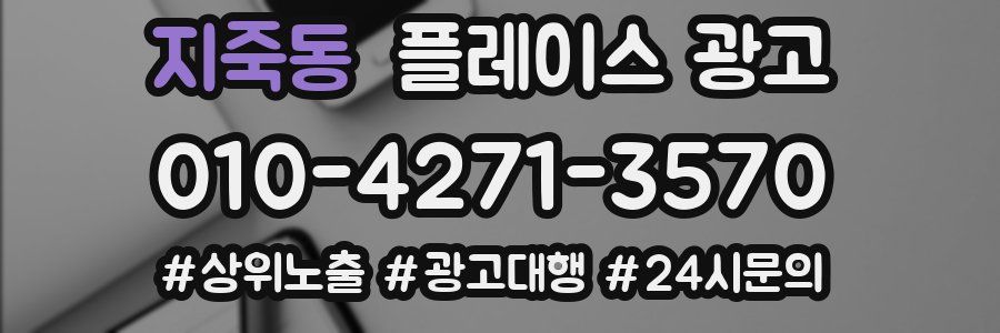 지죽동 플레이스 광고