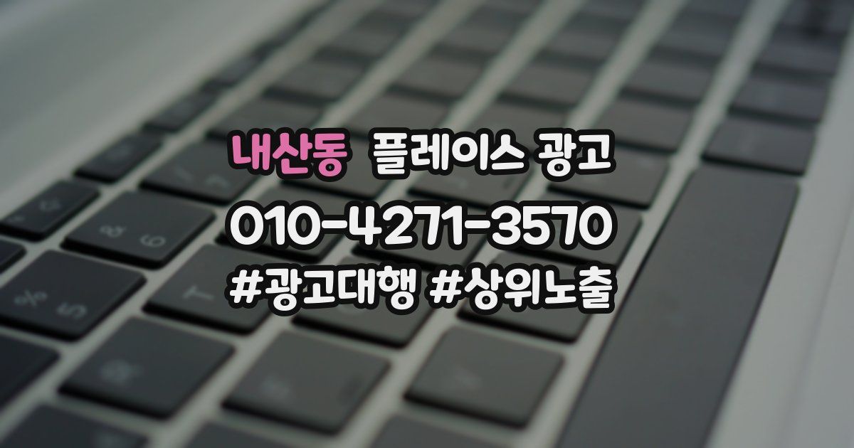 내산동 플레이스 광고