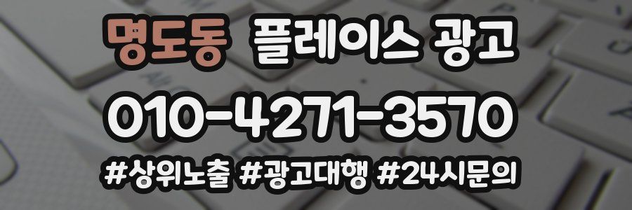 명도동 플레이스 광고