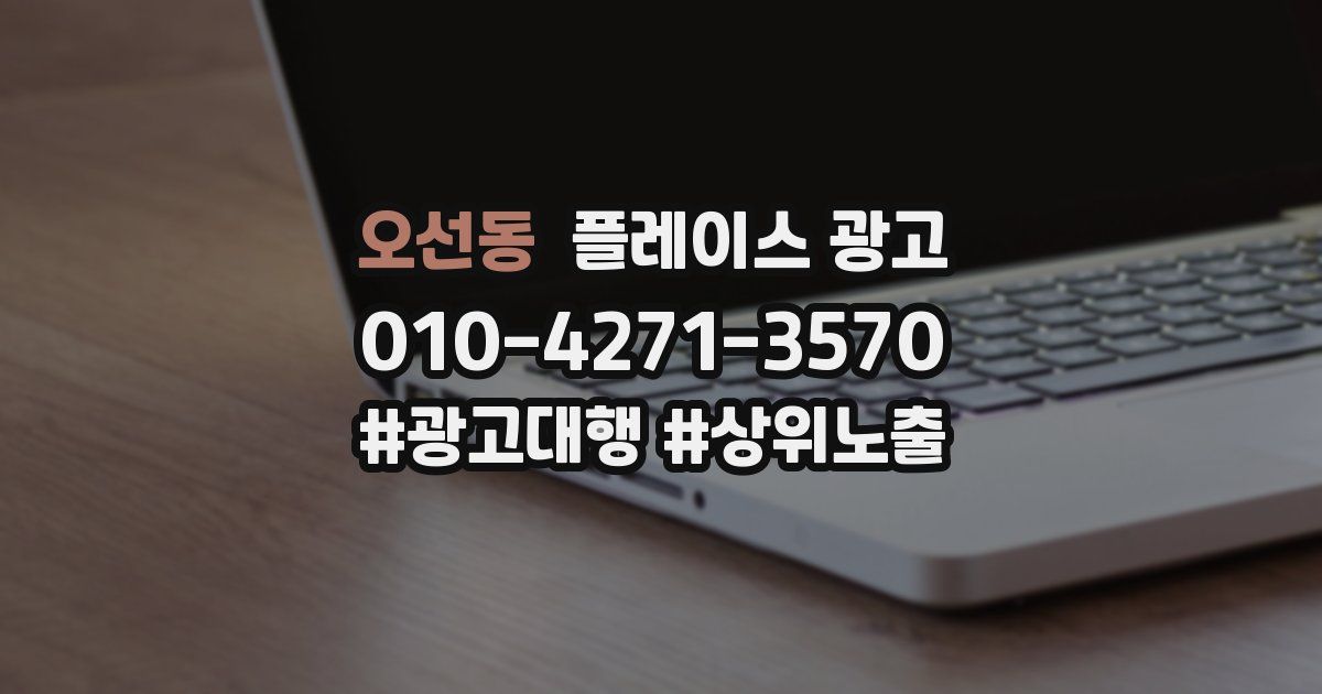 오선동 플레이스 광고